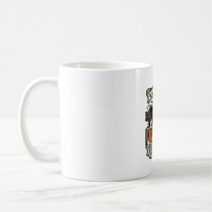 Caneca De Café Camisa de Vigilante de Halloween com Gatos Pretos