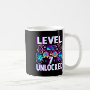 Caneca De Café Camisa Desbloqueada do Nível 7, Vídeo Divertido de