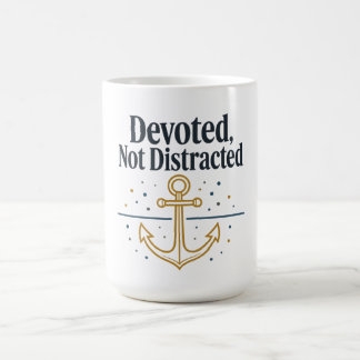 Caneca De Café Camisa Devotado Não Distraído | Fé e Disciplina 