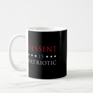 Caneca De Café Camisa Dissent Is Patriotic EUA Resistência Políti