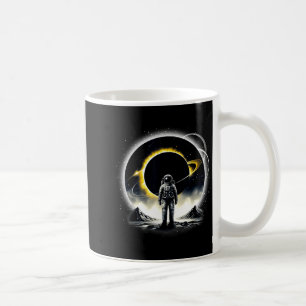 Caneca De Café Camisa Divertida Astronauta Espaço Eclipse Planeta