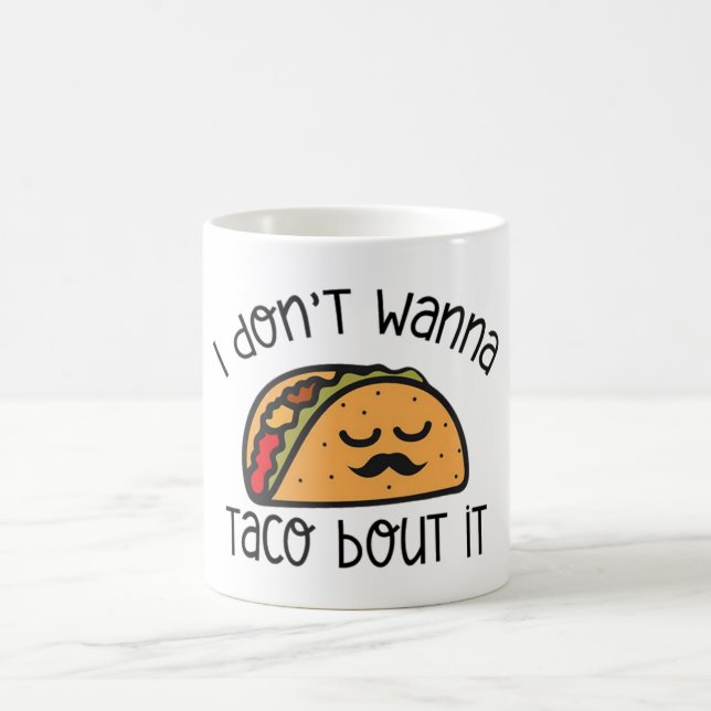 Caneca De Café Camisa Divertida de Taco, Camisa de Taco, Presente (Centro)