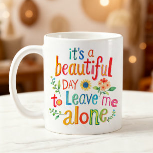 Caneca De Café Camisa Divertida Dia Perfeito Deixe-me Em Paz Colo