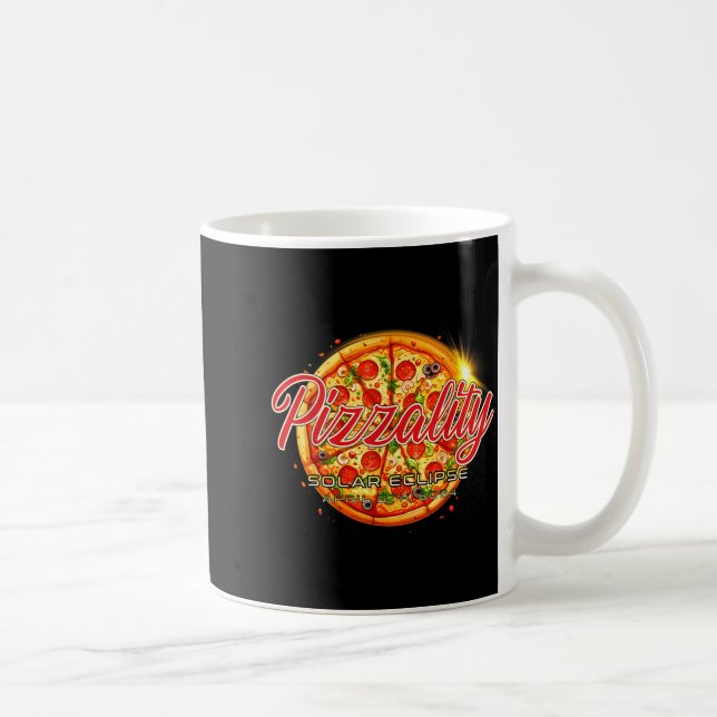 Caneca De Café Camisa Divertida Eclipse Solar Pizzalidade Pizza E (Direita)