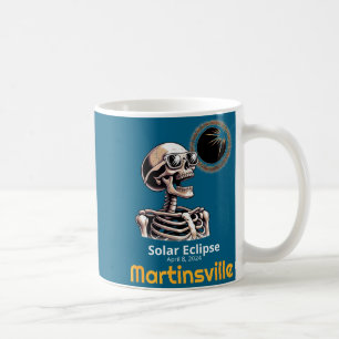 Caneca De Café Camisa Divertida Esqueleto Eclipse Solar Martinsvi