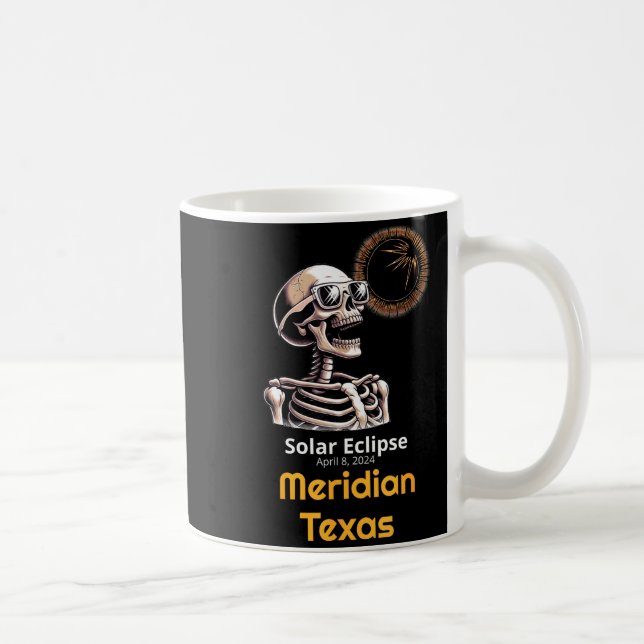 Caneca De Café Camisa Divertida Esqueleto Eclipse Solar Meridian  (Direita)