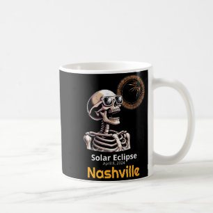 Caneca De Café Camisa Divertida Esqueleto Eclipse Solar Nashville