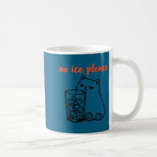 Caneca De Café Camisa Divertida Sem Gelo Por Favor Meme de Gato