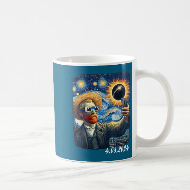 Caneca De Café Camisa Divertida Van Gogh Noite Estrelada Total (Direita)