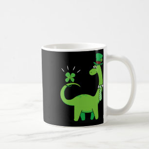 Caneca De Café Camisa do Dia de São Patrício com Trevo de Dinossa