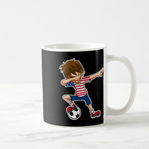 Caneca De Café Camisa do Menino de Futebol Americano Dabbing EUA