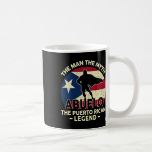 Caneca De Café Camisa do Pai de Porto Rico Abuelo Homem Mito Port
