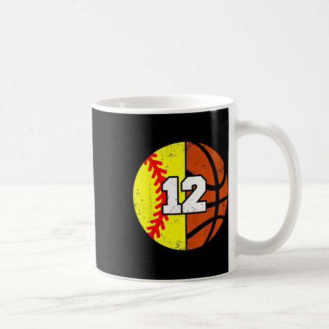 Caneca De Café Camisa do Softll Sketll Número 12 Jersey Engraçado (Direita)