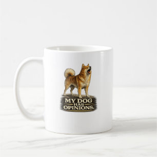 Caneca De Café Camisa do Spitz Finlandês – Meu Cachorro Tem Opini