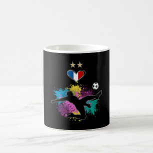 Caneca De Café Camisa do Ventilador de Futebol da França com abe