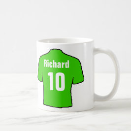 Caneca De Café Camisa do ventilador de futebol para personalizar.