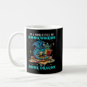 Caneca De Café Camisa Dragão - Num Cheio Mundial de Bookworms Sej