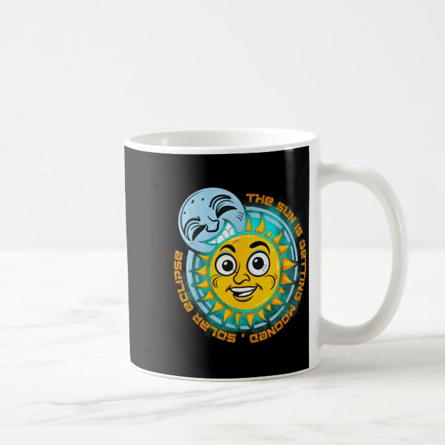 Caneca De Café Camisa Eclipse Solar Abril Sol Chegando (Direita)