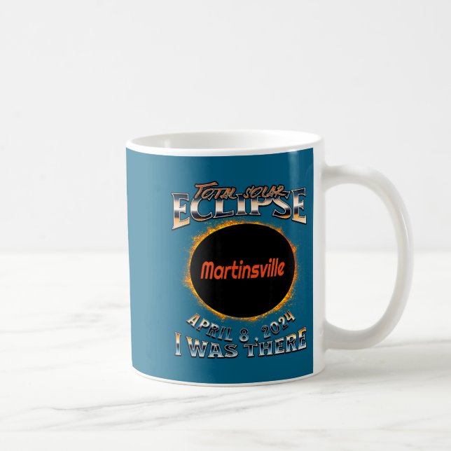 Caneca De Café Camisa Eclipse Solar Martinsville Indiana Lá (Direita)