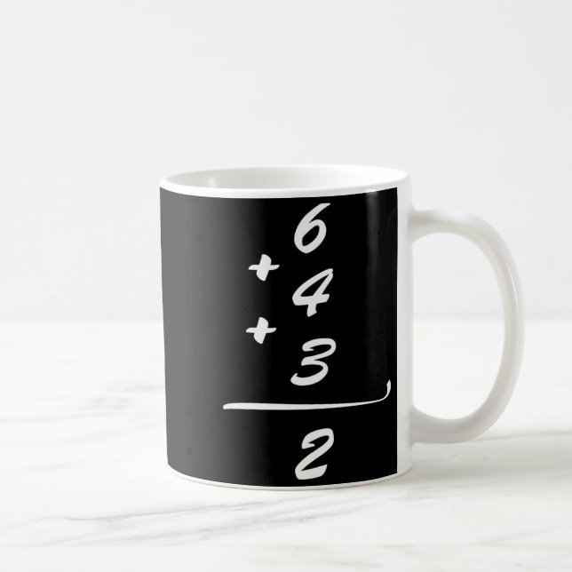 Caneca De Café Camisa Engraçada 6 4 3 2 Beisebol (Direita)