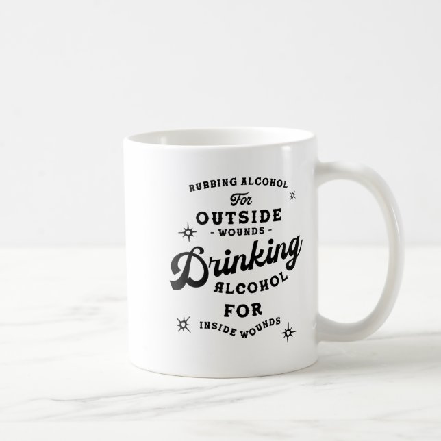 Caneca De Café Camisa engraçada citação Nick Miller_ Dizer Álcool (Direita)