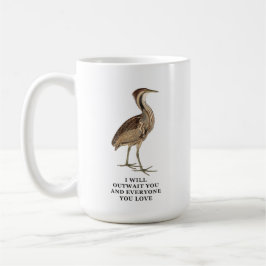 Caneca De Café Camisa engraçada da Garça Americana - Eu vou esper