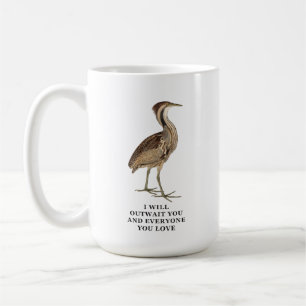 Caneca De Café Camisa engraçada da Garça Americana - Eu vou esper
