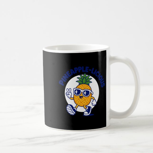 Caneca De Café Camisa engraçada de abacaxi, fruta tropical fofa d (Direita)