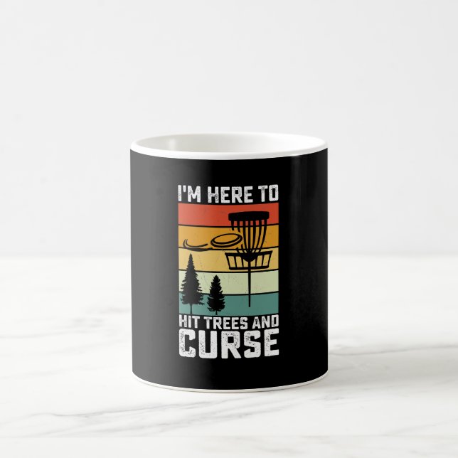 Caneca De Café Camisa engraçada de golfe de disco Bateu nas árvor (Centro)