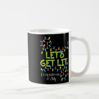 Caneca De Café Camisa engraçada de Natal em julho Vamos Ficar Bêb