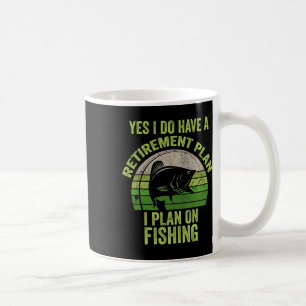 Caneca De Café Camisa engraçada de pesca para homens aposentados