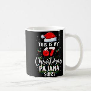 Caneca De Café Camisa engraçada de pijama de Natal 67 Seis Sete M