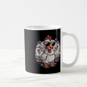 Caneca De Café Camisa engraçada de Sungles de Frango Fazenda Anim