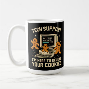 Caneca De Café Camisa engraçada de suporte técnico - Excluir cook