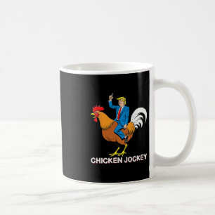 Caneca De Café Camisa engraçada do Jockey de Frango Trump Meme de