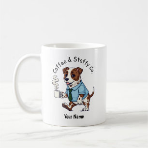Caneca De Café Camisa engraçada do Staffordshire Bull Terrier Caf