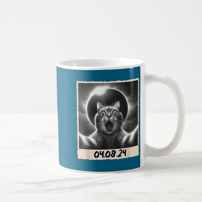 Caneca De Café Camisa engraçada eclipse solar 04 08 24 (Direita)