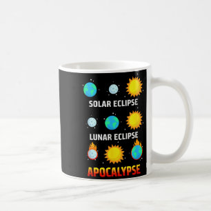 Caneca De Café Camisa engraçada Eclipse Solar Eclipse Lunar Apoca