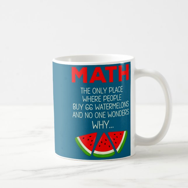 Caneca De Café Camisa engraçada Matemática Cálculo de Melancia Pi (Direita)
