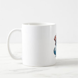 Caneca De Café Camisa engraçada patriótica de T-Rex com fogos de