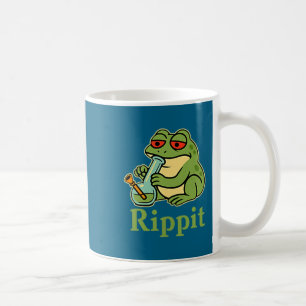 Caneca De Café Camisa engraçada Rippit Sapo maconheiro fumando ma