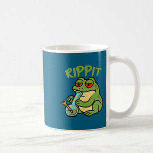 Caneca De Café Camisa engraçada Rippit Sapo maconheiro fumando ma