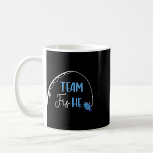 Caneca De Café Camisa Equipe Peixe Ele Festa de Revelação de Gêne