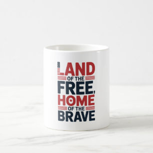 Caneca De Café Camisa EUA Terra Livre   Lar dos Bravos