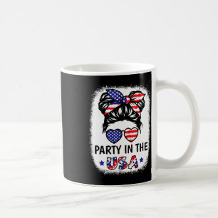 Caneca De Café Camisa Festa Nos EUA Garota 4 De Julho Bandeira Am