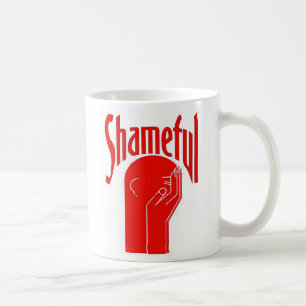 Caneca De Café Camisa Gráfica Grande e Vergonhosa