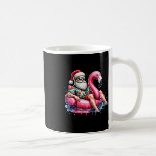 Caneca De Café Camisa havaiana Papai Noel Flamingo Floatie Natal 