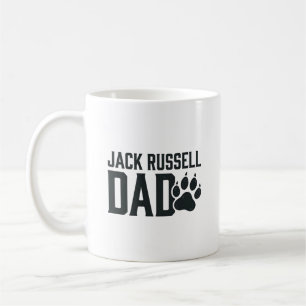Caneca De Café Camisa Jack Russell Pai Impressão de Pata Vintage 