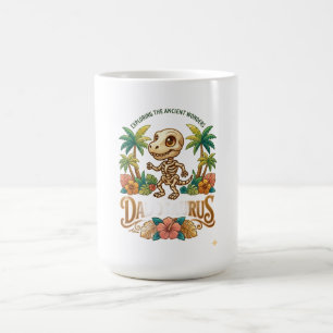 Caneca De Café Camisa Manga Longa Darius Esqueleto Dinossauro