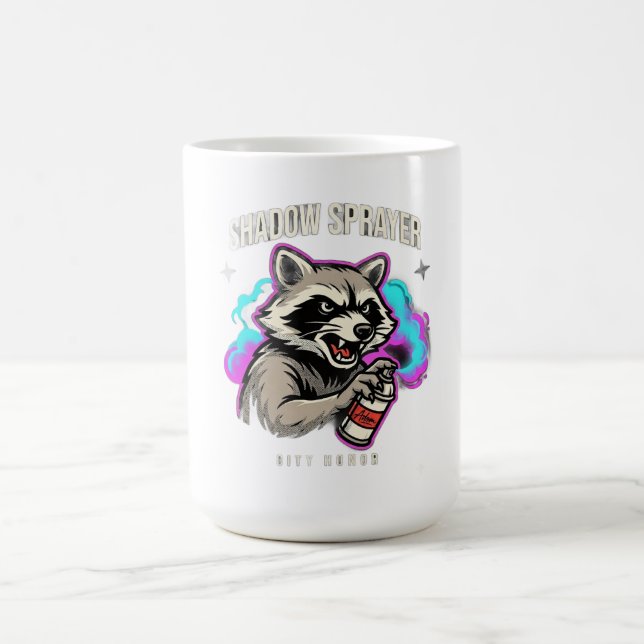 Caneca De Café Camisa Manga Longa Shadow Sprayer Raccoon (Centro)
